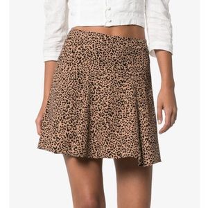 NWOT Reformation Flounce Skirt in Leopard